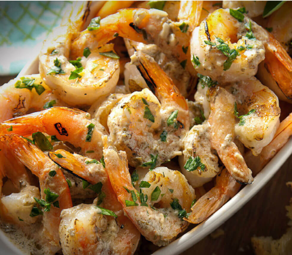 shrimp dish with BRIANNAS