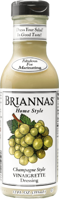 a bottle of Briannas Champagne Style Vinaigrette