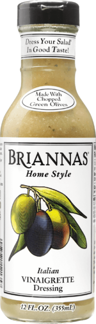 a bottle of Briannas Italian Vinaigrette