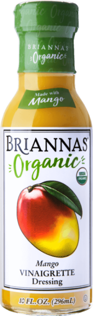 a bottle of Briannas Organic Mango Vin-Front