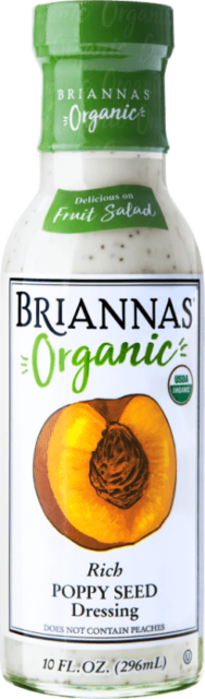 a bottle of Briannas Organic Poppy Seed