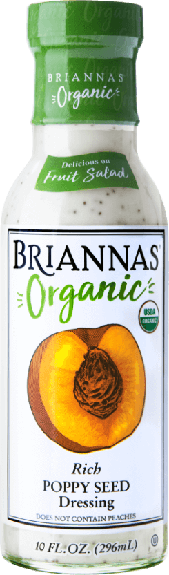 a bottle of Briannas Organic Poppy Seed
