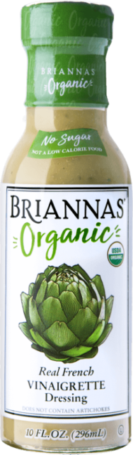 a bottle of Briannas Organic Real French