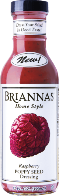 a bottle of Briannas Raspberry Poppy Seed